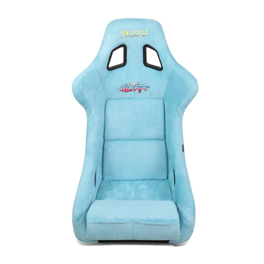 NRG Innovations Prisma NRG-FRP-302TEAL-ULTRA Fixed Back Bucket Racing Seat with Bottom Mount Bracket, Teal Colored Seat/Gold Flake Back, 24" W X 36" H X 18" D