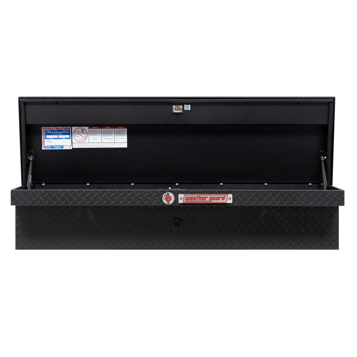 Weather Guard 56in Model 178-52-04 Low Profile Lo-Side Box, Aluminum, Textured Matte Black, 4.0 cu ft