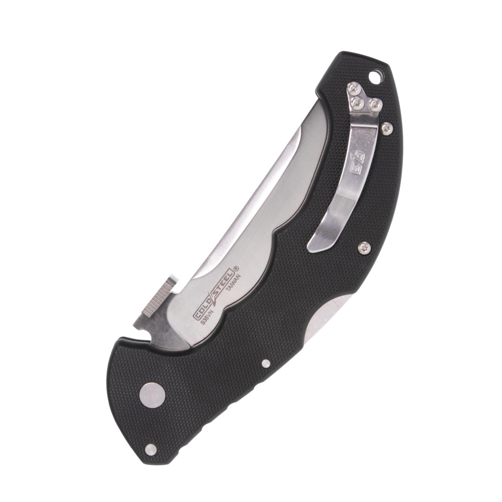 Cold Steel 4" Talwar S35VN Steel Ultra-Sharp Plain Blade 5.25" G10 Handle Tactical Pocket Folding Knife with Tri-Ad Locking Mechanism