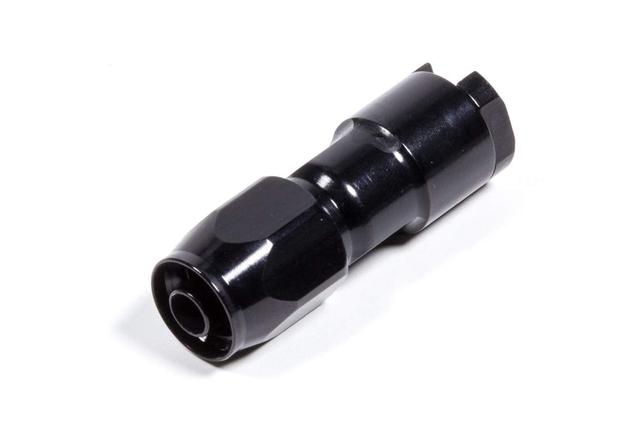 Edelbrock 3/8" SAE QUICK DISCONNECT FEMALE TO -6 HOSE STRAIGHT BLK ANODIZED