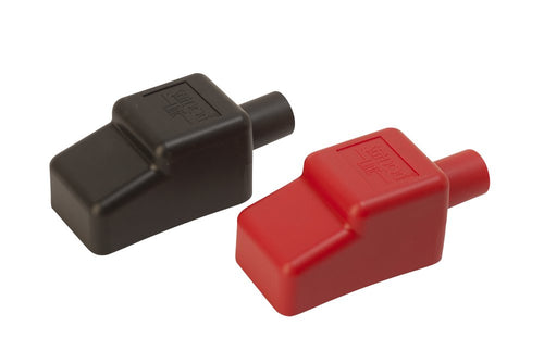 Battery Terminal Covers Sea Dog 415110-1 1/2" - Red/Black, Packaged