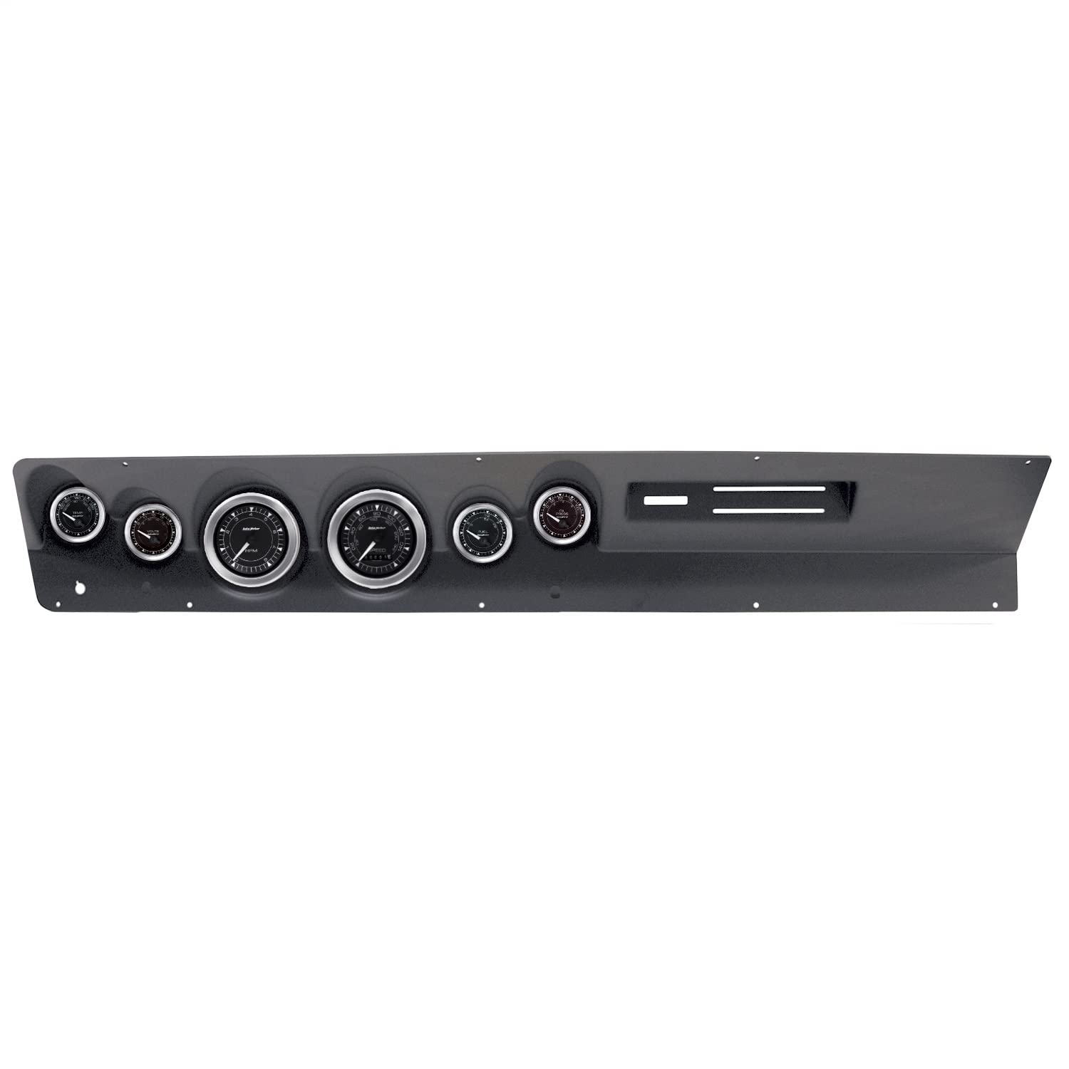 AutoMeter Dash Kit Direct Fit, (3 3/8" X2, 2 1/16" X4), Dodge Dart Ac 67-69, Chrono (2120-04)
