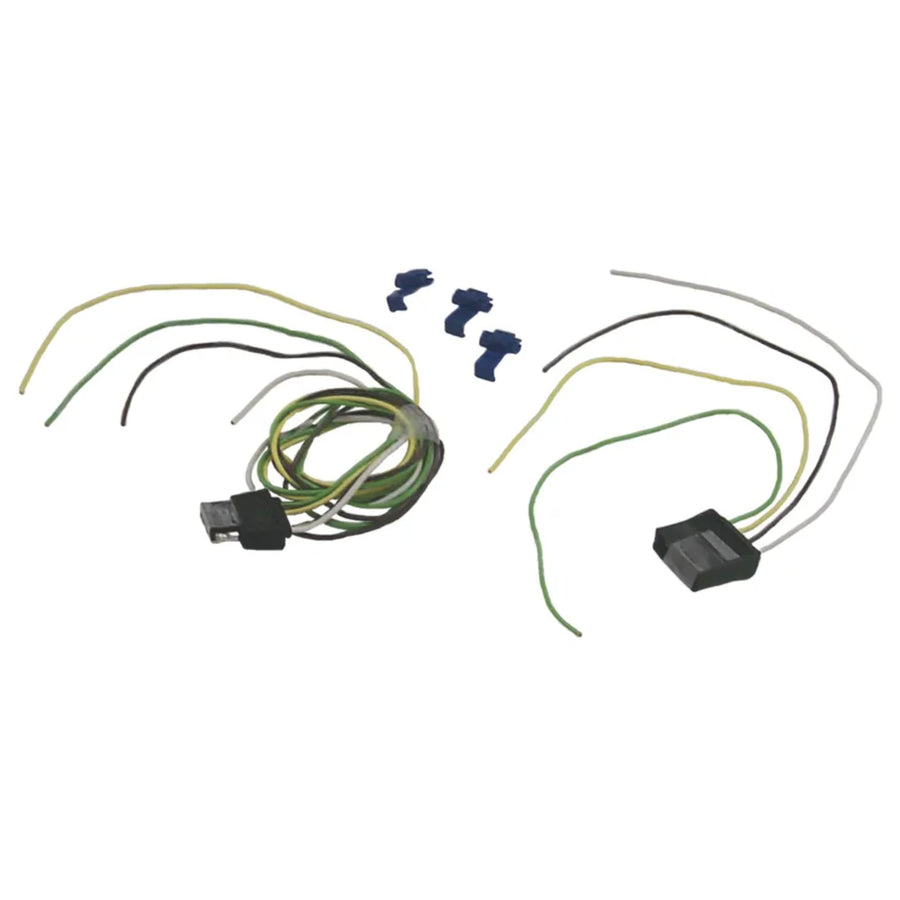 Sierra International 4-Pole TC43724 Shrouded with Splicers Flat Trailer Connector Set with One Trailer Side & Tow Vehicle