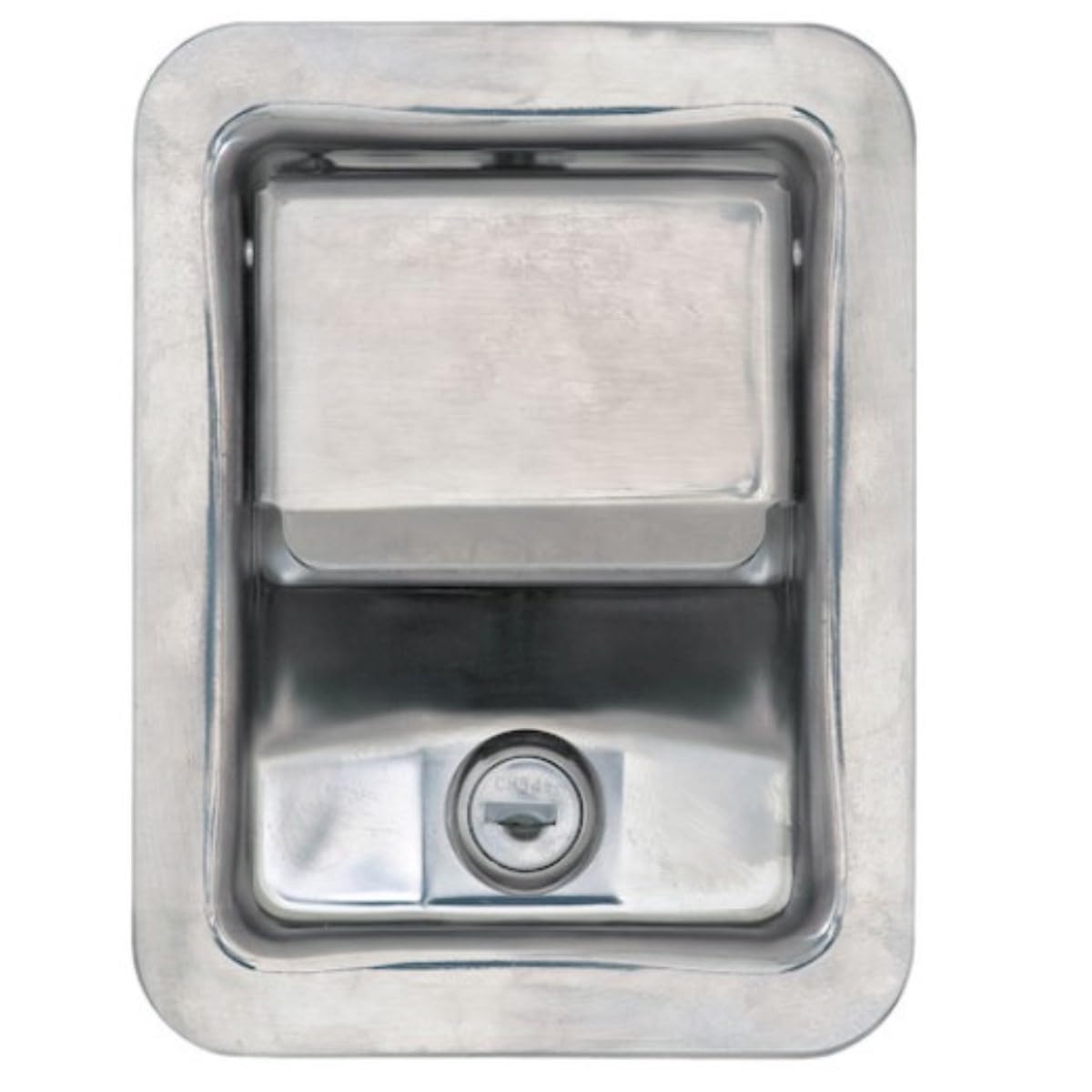 Stainless Steel Buyers Products L3885RLS Rotary Single Point Paddle Latch, 1/2 Inch Striker, Locking Tool Box Latch for Utility Boxes, Tack Boxes & More