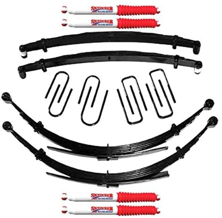 Skyjacker Suspension Lift Kit D600AKS-N w/Shock Nitro Shocks 6 in. Lift Incl. Front/Rear Leaf Springs Front/Rear U Bolt Kits Front Bushing Kit