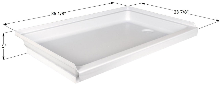 Shower Pan Assembly ICON 15241 SP2436RH-PW, Right Hand Drain