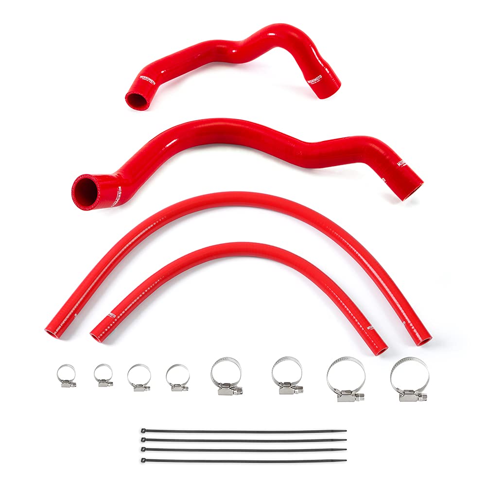 Mishimoto Silicone Radiator & Heater Hose Kit MMHOSE-XJ6-92K, Compatible With Jeep Cherokee XJ 4.0L, Red