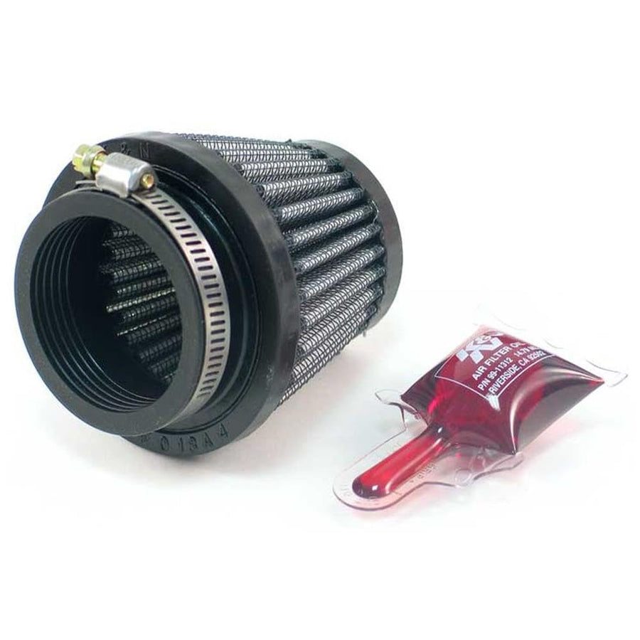 High-Flow K&N Original Lifetime Universal Clamp-On Air Filter: High Performance, Premium: Flange Diameter: 1.75 In, Filter Height: 2.5 In, Flange Length: 0.625 In, Shape: Round Tapered, RU-2690