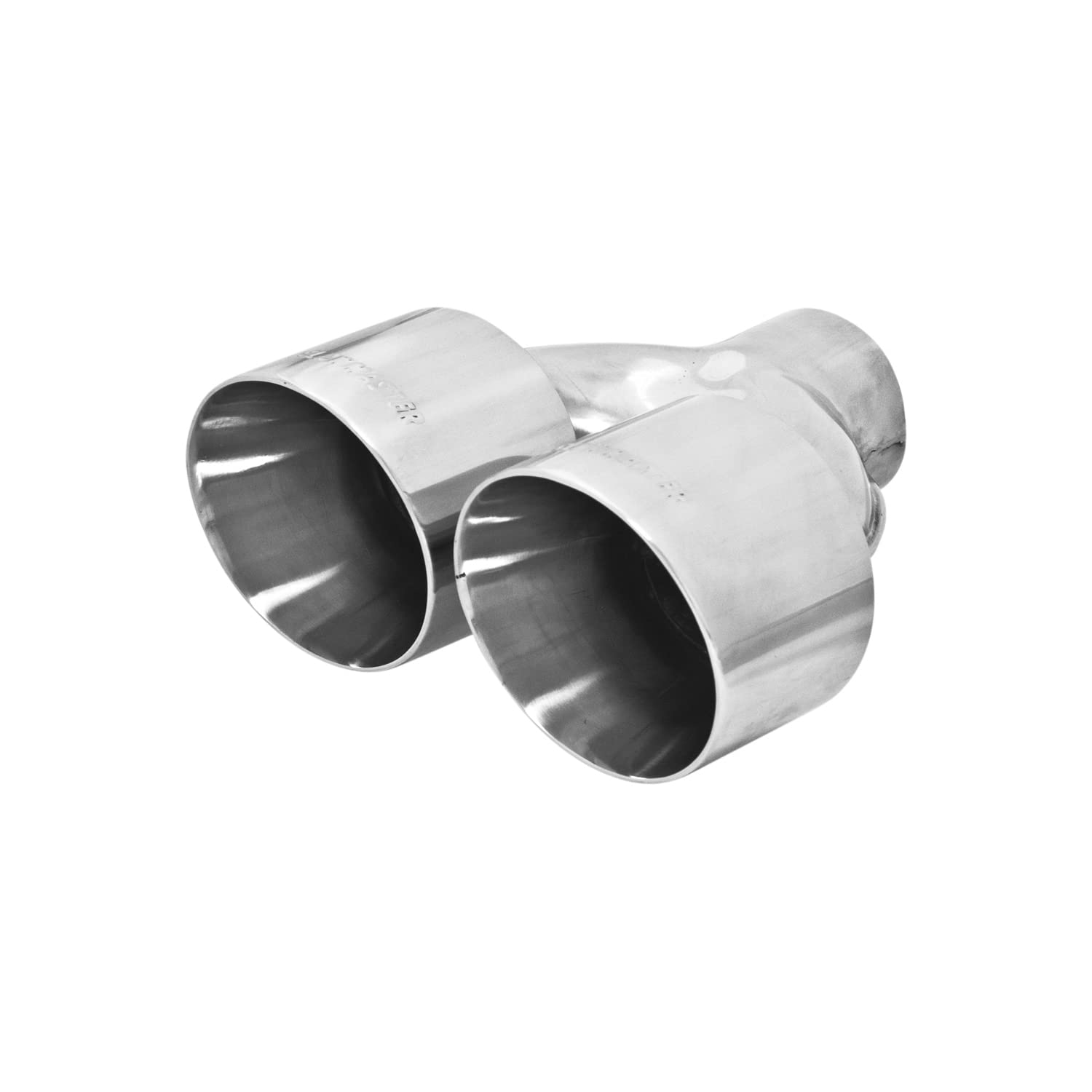 Flowmaster Exhaust Tip Dual 4 Inch Polished Angle Cut 304 Stainless Steel Fits 2.50 Inch Tubing Weld on