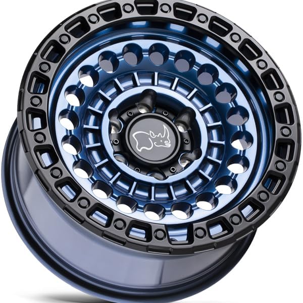 SENTINEL Black Rhino Hard Alloys 17X8.5 6X5.5 4.36-10mm COBALT BLUE W/BLACK RING - 1785STN-06140U12