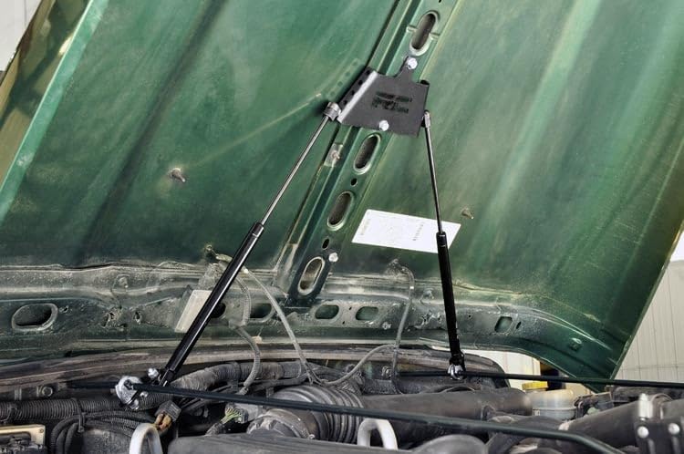 Hydraulic Hood Assist Rough Country for 1997-2006 Jeep Wrangler TJ - 1151,Black
