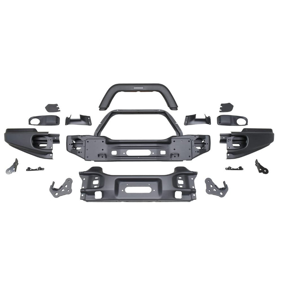 EX Front Bumper AEV (High Flare) for 2018-2026 JL Wrangler/Gladiator - High Clearance, Hot Stamped Boron Steel with Superior Winch Access and Visibility