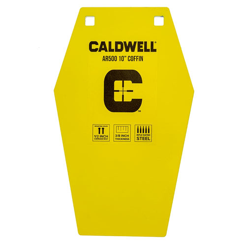 Caldwell AR500 Steel Target High Caliber 10" Coffin, 3/8" Thickness, Rifle Rated for Precision Shooting and Target Practice