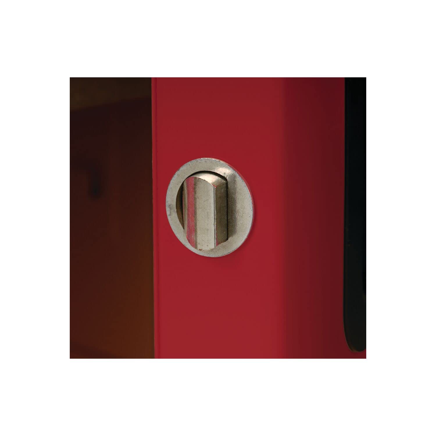 Justrite 40 Gallon Paint and Ink Self Close Safety Cabinet, 18 Gauge Steel, 3 Shelves, 43" x 44" x 18", 2 Door Combustibles Cabinet, Made in The USA, Red, 893031