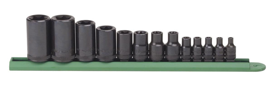 13 Pc. GEARWRENCH 1/4", 3/8" & 1/2" Drive External Torx Socket Set - 80583