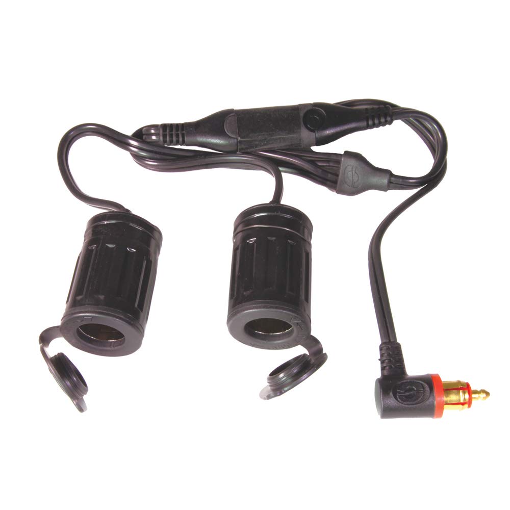 TECMATE Optimate O-36 Cable, Y-Splitter, Bike 90° Plug, 2 x AUTO Socket