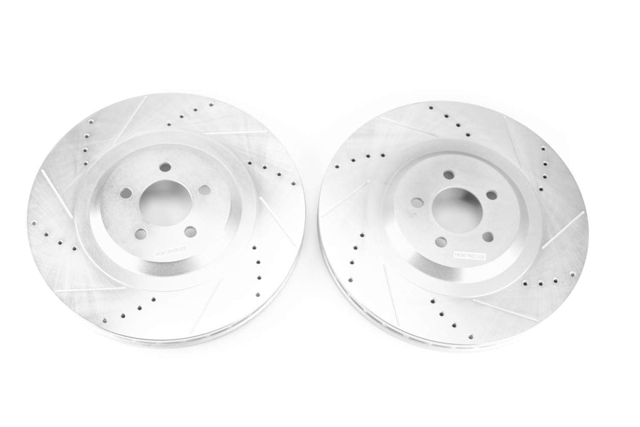 Power Stop AR86002XPR Front Brake Rotor Pair Drilled and Slotted For Dodge Challenger 2015-2020, Dodge Charger 2015-2020 [Model Specific]