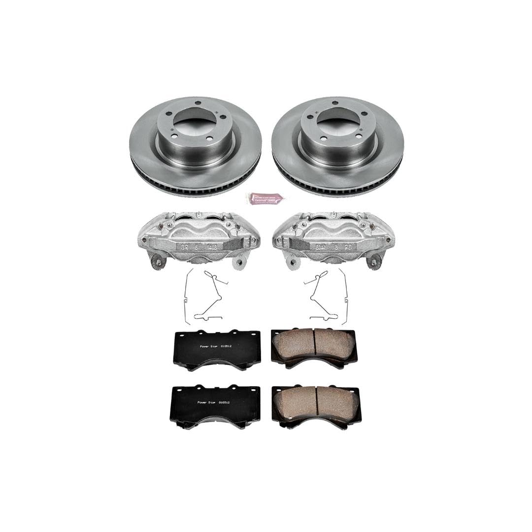 Toyota Sequoia Brake Kit For 2008-2015, Toyota Tundra 2007-2015 [Model Specific] Autospecialty 1-Click OE Replacement Brake Kit with Calipers KCOE2952A