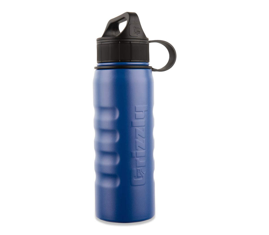 20 oz Grizzly Grip Water Bottle | Vacuum Insulated | Stainless Steel with Insulated Lid | For Gym Women Men Beach Camping Hiking Fishing Hunting Sports | Tahoe Blue