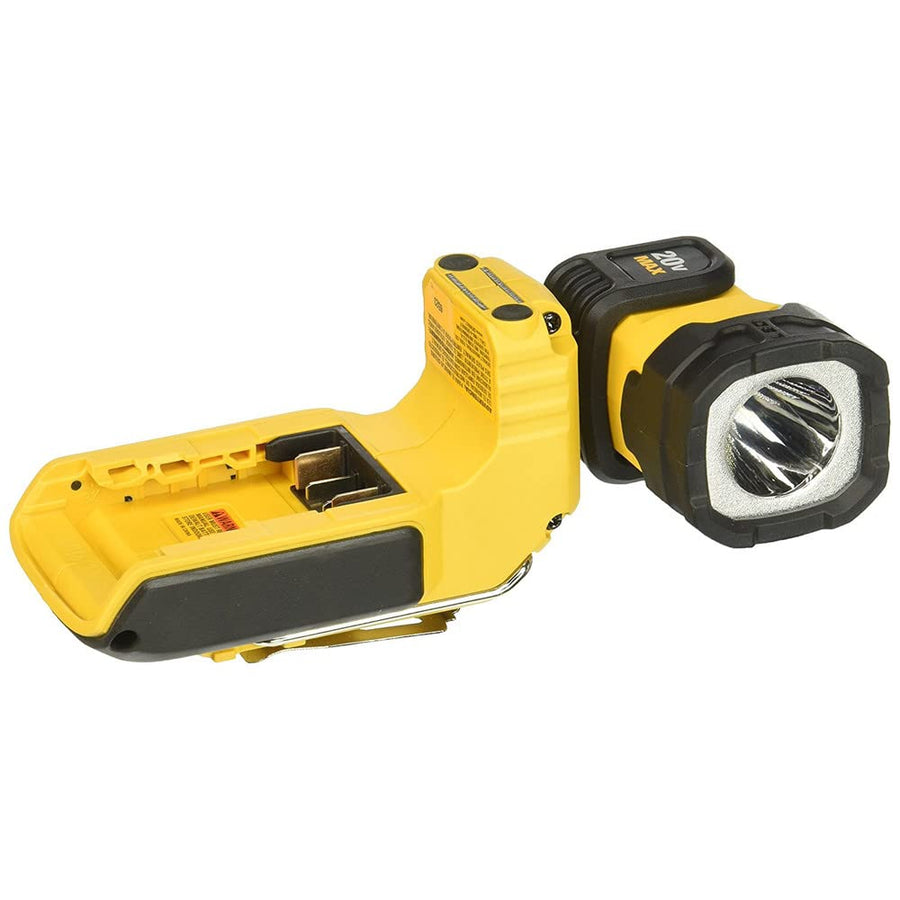 20V MAX DEWALT LED Work Light Rechargeable, LED Flashlight, Magnetic Flashlight, Freestanding and Clip-On Light, 360 degree pivoting Head, Tool Only (DCL044)
