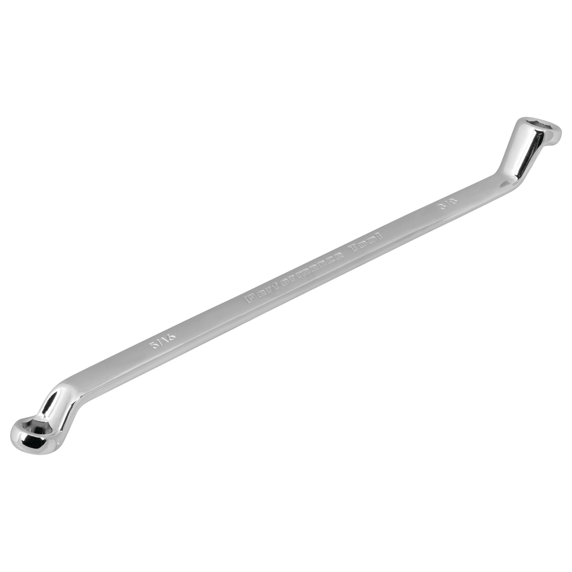 Offset Brake Bleeder Wrench Performance Tool - 5/16in. x 3/8in. Model Number W80617, Silver
