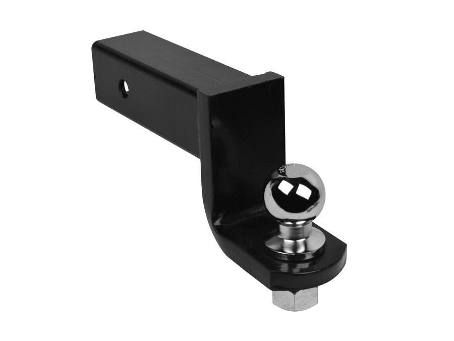 6" Drop Down Armordillo Loaded Ball Mount Trailer Tow Hitch with 2.5" Receiver Tube Universal Fit - Black