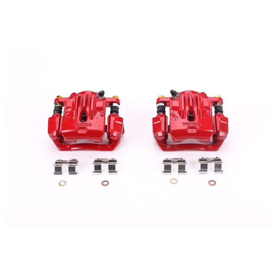 Power Stop Rear S3224 Pair of Powder Coated High-Temp Red Calipers For Subaru Legacy 2006-2009, Subaru Outback 2006-2009 [Model Specific]