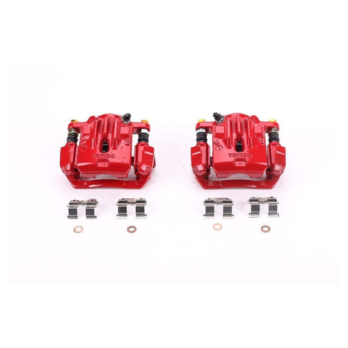Power Stop Rear S3224 Pair of Powder Coated High-Temp Red Calipers For Subaru Legacy 2006-2009, Subaru Outback 2006-2009 [Model Specific]