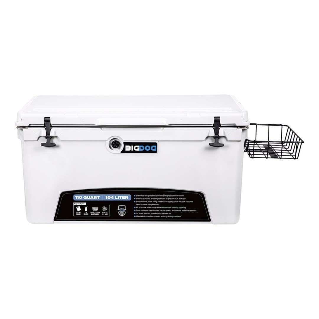 Husky BDC110 Towing 110 Quart White Plastic Ice Chest