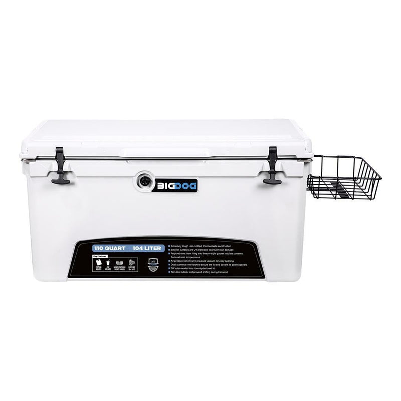 Husky BDC110 Towing 110 Quart White Plastic Ice Chest