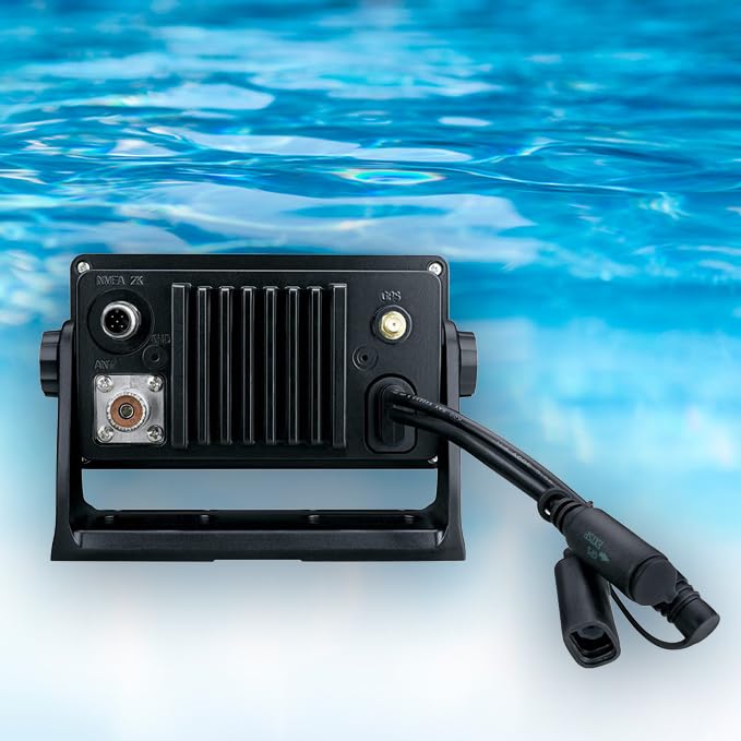 Marine VHF Radio Uniden UM725BK, All USA, Canada, and Int'l. Marine Channels, 1Watt/25Watt Transmit Power, Largest LCD Screen in Class, NOAA Weather Channels w/Alerts, Speaker Mic, IPX8 Waterproof