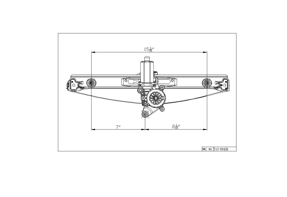 BMW 320i Rear Right TYC 660385 Replacement Window Regulator