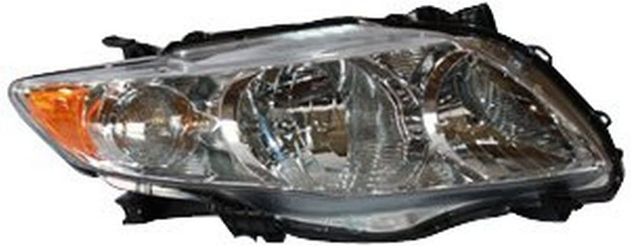 Right TYC Headlight Assembly Compatible with 2009-2010 Toyota Corolla