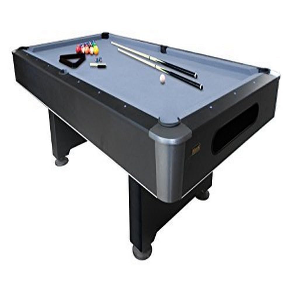 8' Slate Mizerak Dakota Billiard Table - Features Reinforced Pedestal Legs and Wool Blend Cloth for Durability