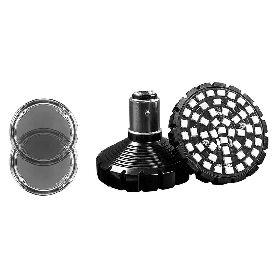 XKGLOW Motorcycle Rear LED Turn Signal Kit XK1157B-RR-S - Bullet Style Smoked Lenses