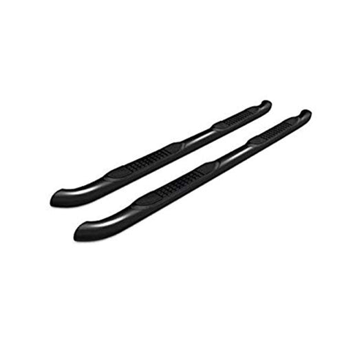 3in Black Horse Side Steps Semi-Glossy-Black Compatible with 2018-2025 Jeep Wrangler-9B083813A
