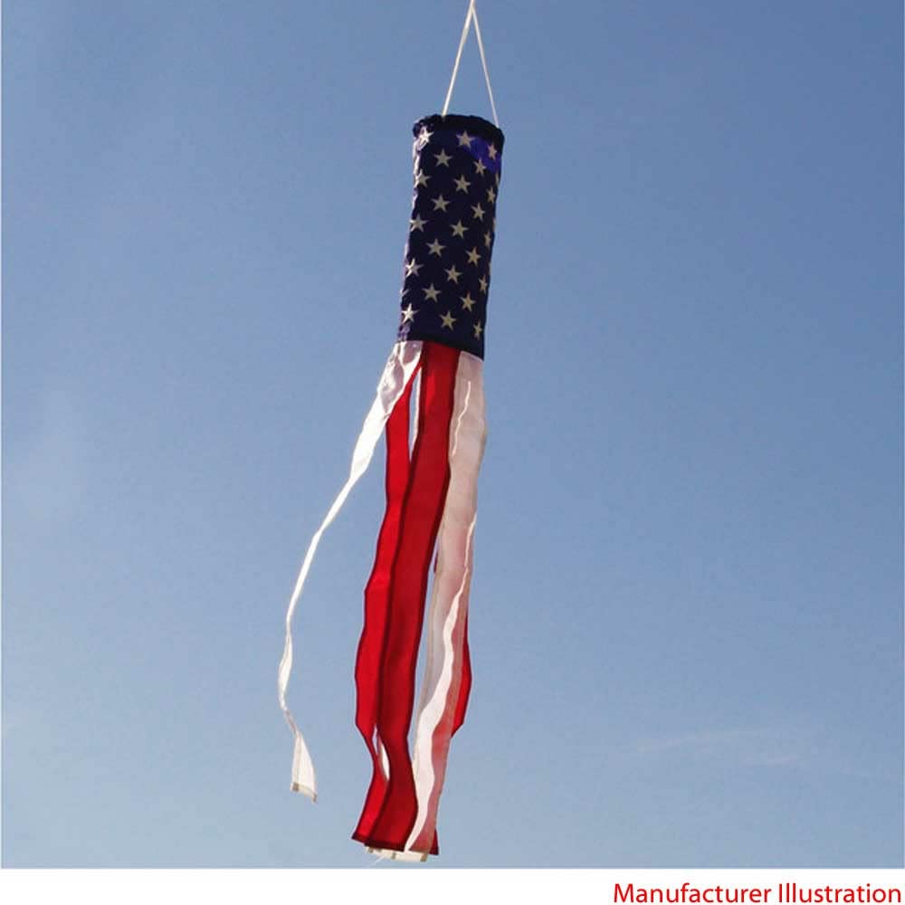 Taylor Made Products 93244 Stars & Stripes 93244 Windsock 48", Boating Hardware & Maintenance Supplies