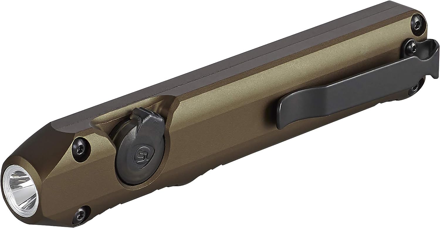 Wedge Streamlight 1,000-Lumen Max 300-Lumen Standard 1,200-Candela Flat Everyday Carry Flashlight, Includes USB-C Cable and Lanyard, Coyote