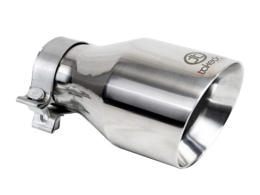 aFe Power 304 Stainless Steel Takeda Clamp-on Exhaust Tip Polished Fit 3 IN Inlet x 5 IN Outlet x 9 IN L 49T30504-P09