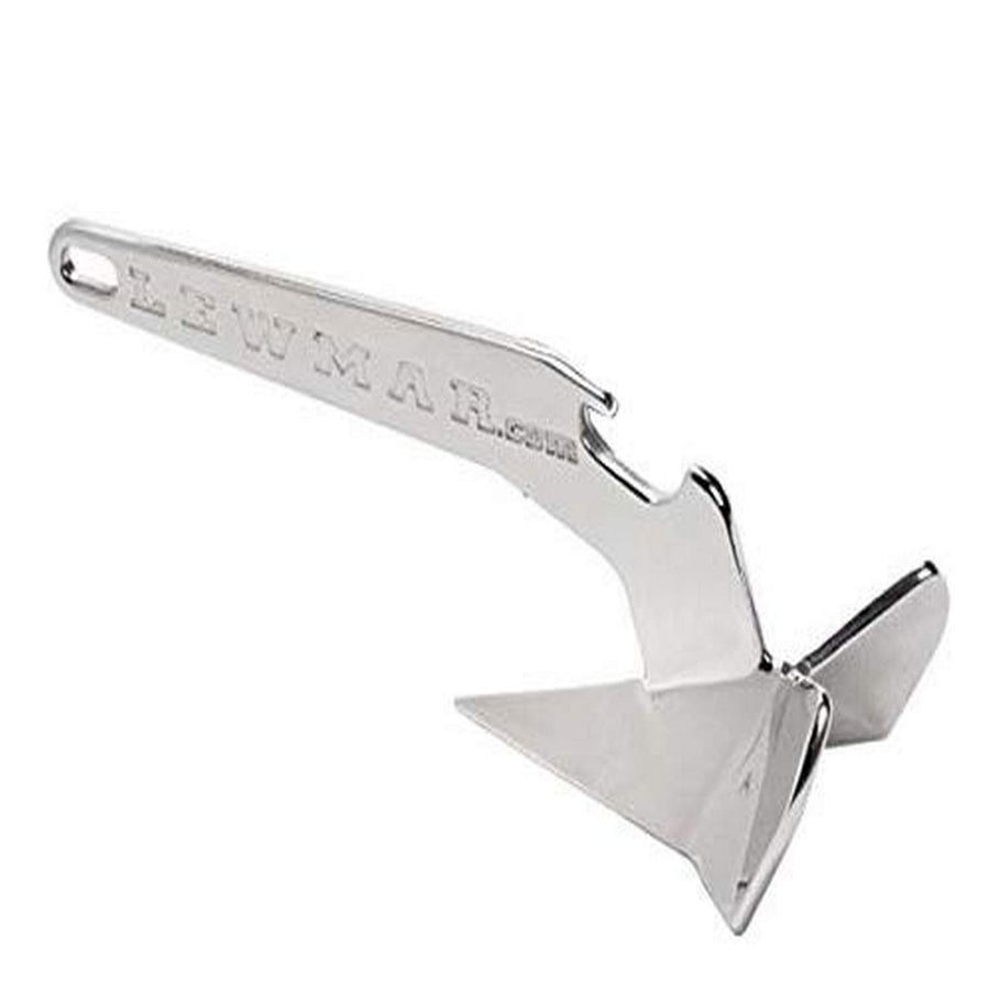 Baby Delta Anchor Lewmar Bottle Opener, 5-1/4" L x 2" W x 1-1/2" H Mirror-Polished Stainless Steel, Boat Galley Gift, Novelty Replica