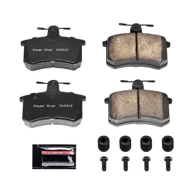 Power Stop Z23-228 Z23 Evolution Sport Carbon Fiber Infused Rear Ceramic Brake Pads with Hardware