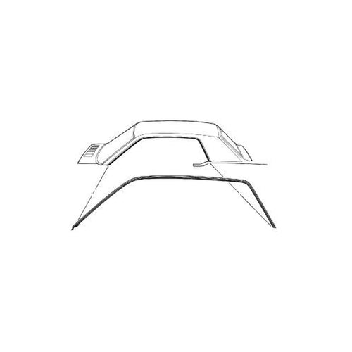 C5ZZ-6551222-3C Scott Drake 1965-1966 Coupe Roof Rail Weatherstripping