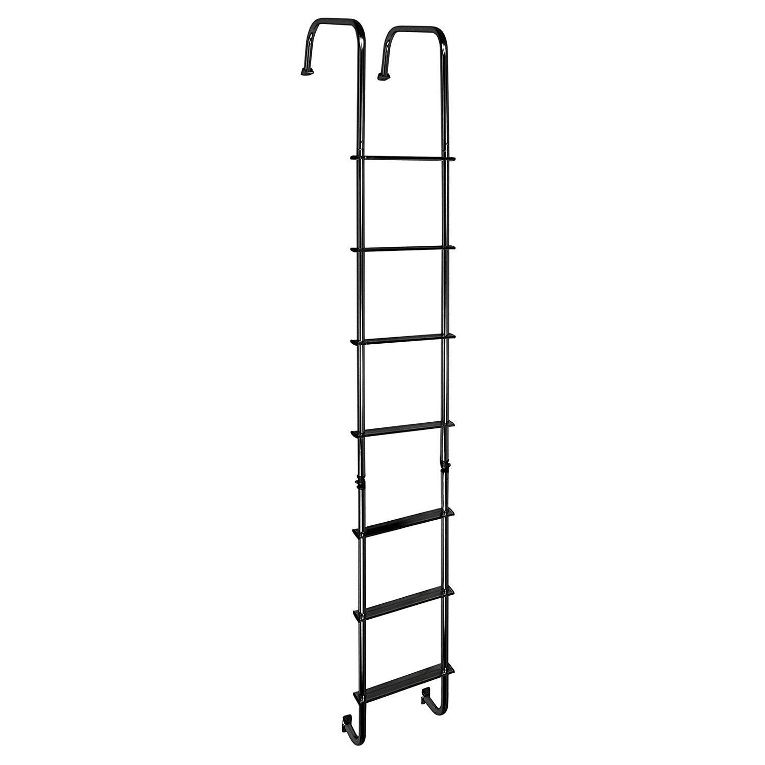 EXTERIOR LADDER RV PRO LA-401B - W/HINGES - ALUMINUM BLACK - 99-1/2" TALL X 12" WIDE