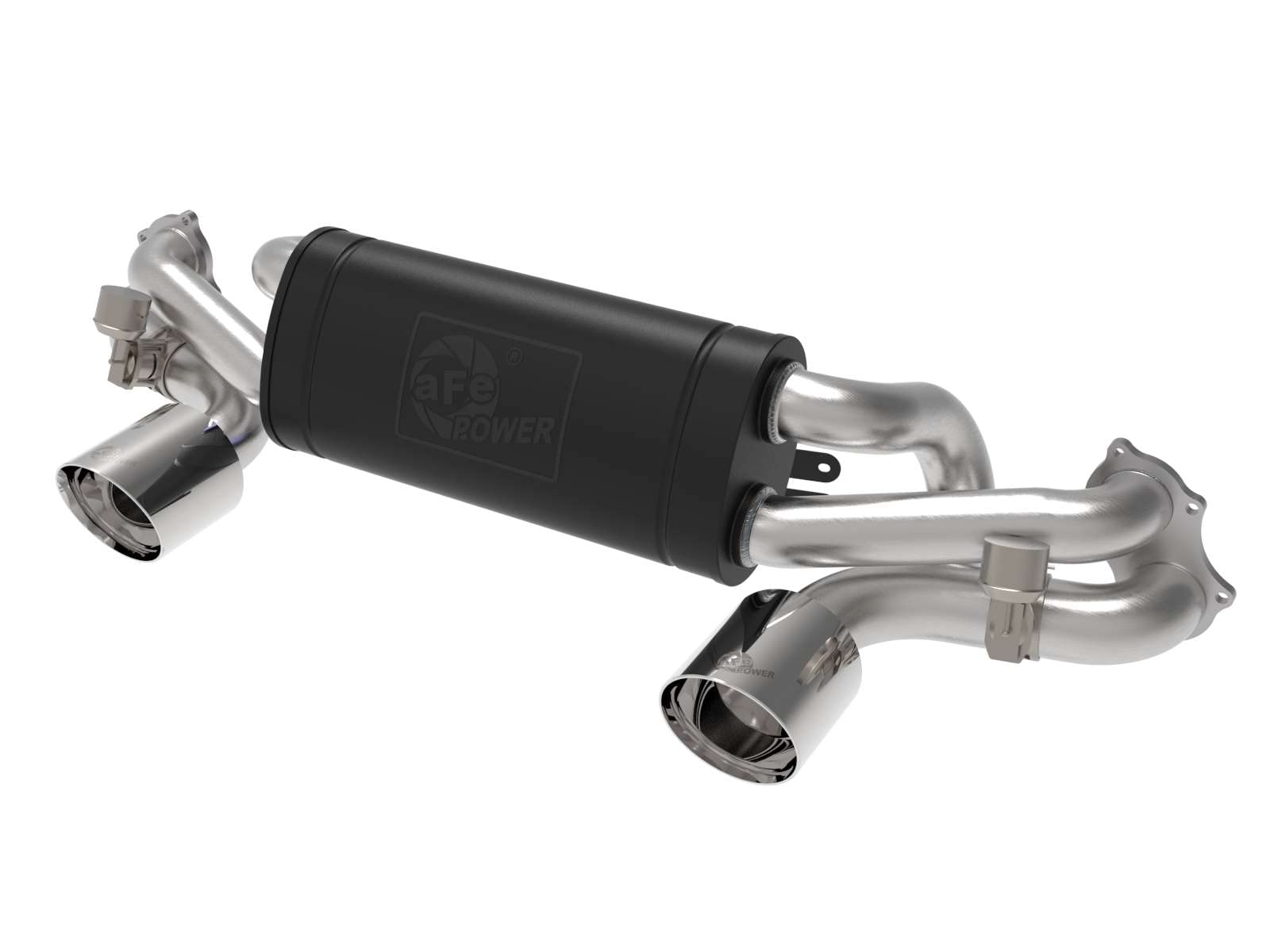 aFe Power 2-1/2 IN MACH Force-Xp 304 Stainless Steel Cat-Back Exhaust w/Polished Tip Fit Porsche Cayman GT4 20-22 H6-4.0L 49-36443-P