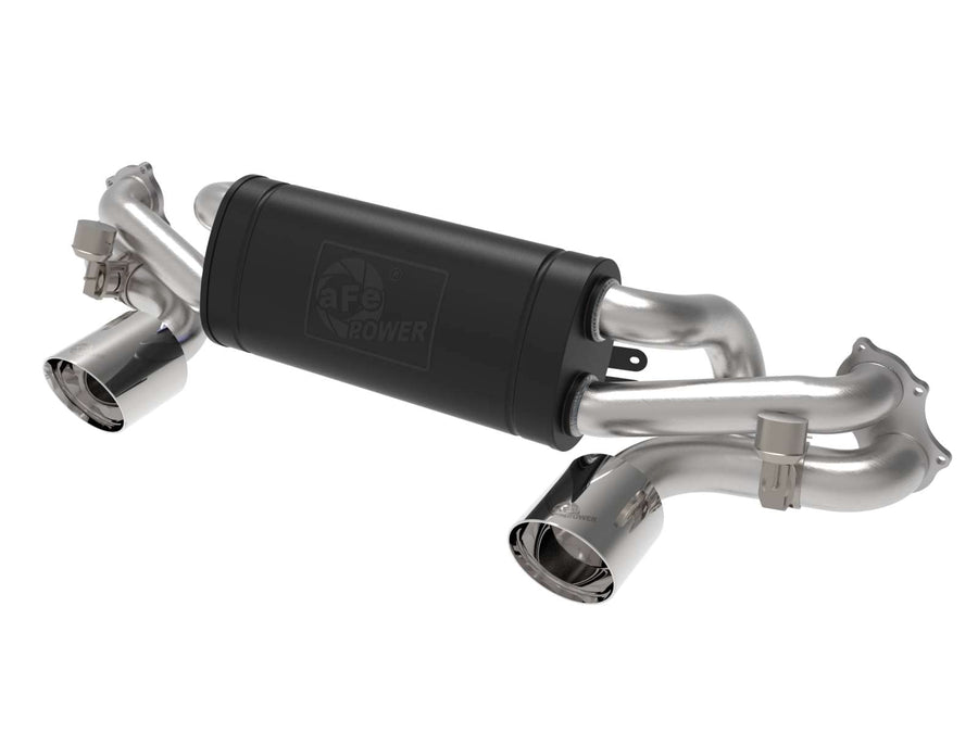 aFe Power 2-1/2 IN MACH Force-Xp 304 Stainless Steel Cat-Back Exhaust w/Polished Tip Fit Porsche Cayman GT4 20-22 H6-4.0L 49-36443-P
