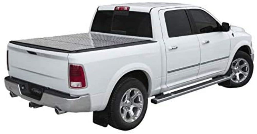 Professional LOMAX Series Tonneau Cover; Diamond Plate Finish; Single Rail; B0040019