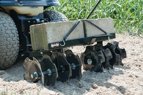 Tow Behind Agri-Fab 45-0266 Steel Sleeve Hitch Disc Cultivator, Working Width 30 Inches to 38 Inches, 8 Heavy Duty, 11 Inch Steel Discs