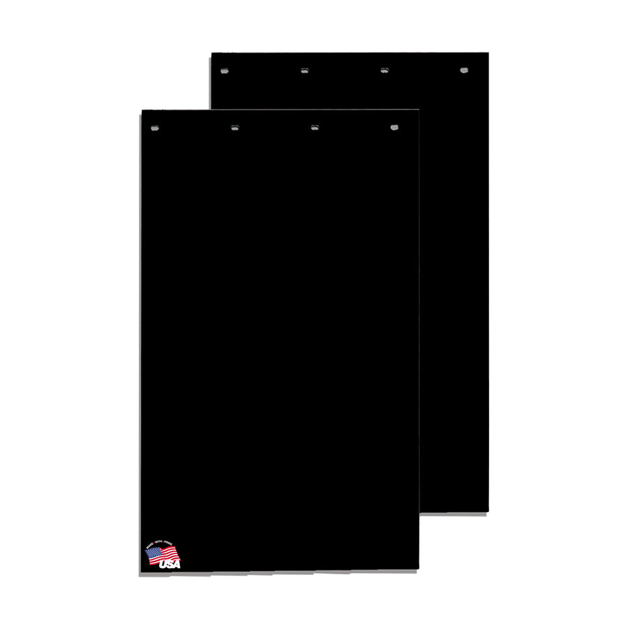 Buyers Products 2 Pack RC40PPB, Super Durable Black Polymer Mudflaps 24x40 Inch, Mud Flaps are NOT Rubber