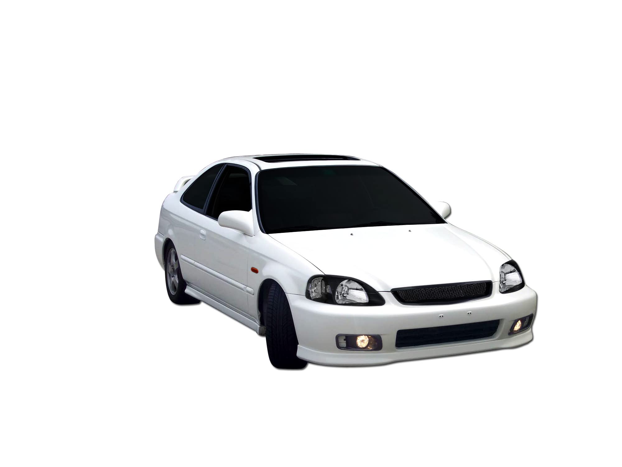 Mesh Front Hood Bumper Grille Armordillo USA - Gloss Black Fits 1999-2000 Honda Civic