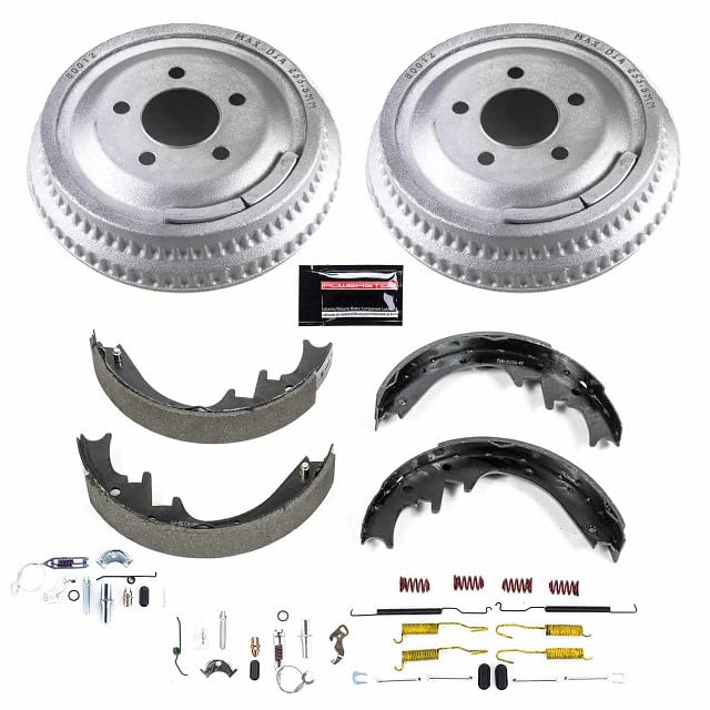 Power Stop KOE15327DK Rear Replacement Brake Kit-OE Brake Drums & Ceramic Brake Pads For Jeep Cherokee 1992-2001 [Model Specific]